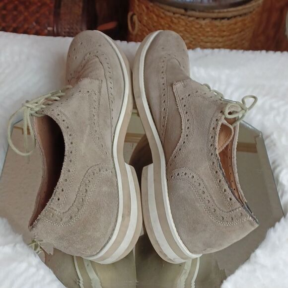 KENNETH COLE  NewYork Camel Suede Leather‎ Oxfords Shoes 13 M main image 4